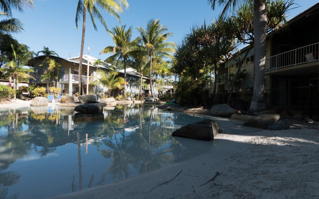 Unwind at Marlin Cove’s sparkling lagoon pool and spa
